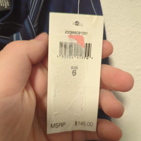 NWT Lauren Ralph Lauren Striped Crinkle Georgette SkirT Sz 6 - Picture 5 of 6